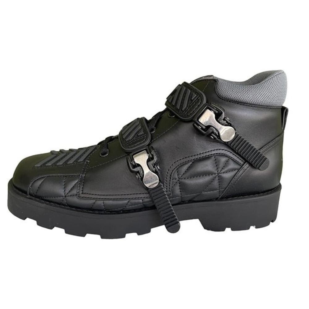 Gucci 718665 Black‎ Leather Quebec Hi-top Calf Men's Sneakers Shoe, Size G 11